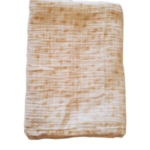 Cloud Island Baby Blanket White Polka Dot Swaddle Muslin Soft 48x42